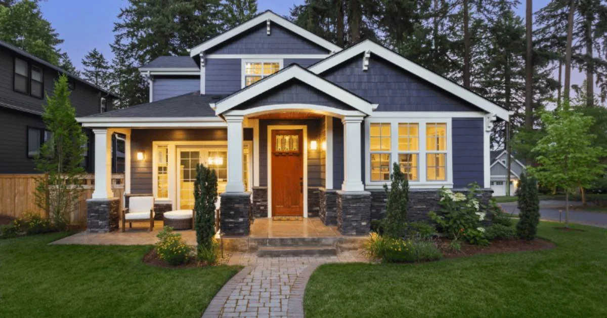 20+ Navy Blue House Exterior Styles You Need To See 1 Navy Blue House Exterior