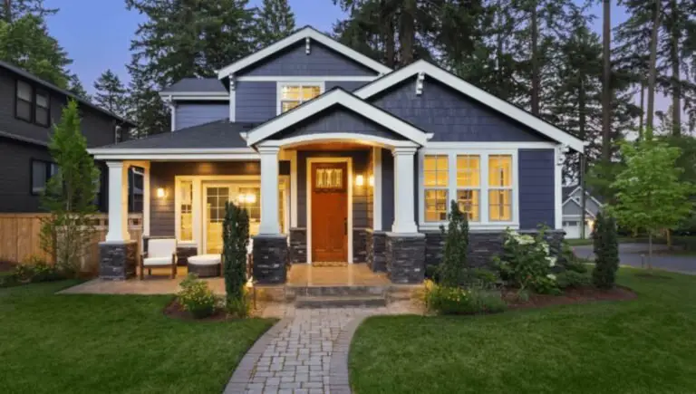 Dark Blue House Exterior
