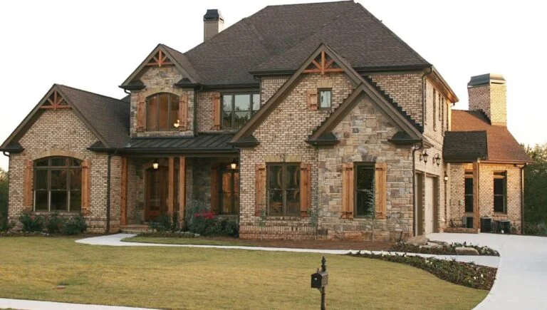 Brown Brick House Exterior